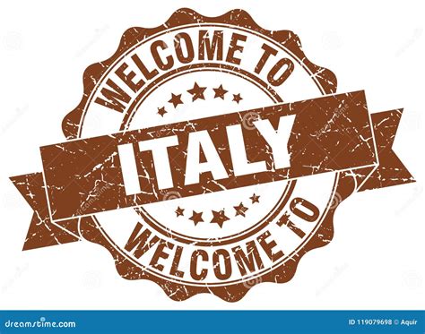 Welcome To Italy Seal Stock Vector Illustration Of Banner 119079698