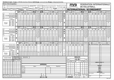 Volleyball Score Sheets How To Fill Them Out Download Sheet
