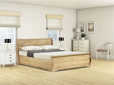 Emporia Windsor 6ft Super Kingsize Oak Ottoman Sleigh Bed By Emporia Beds