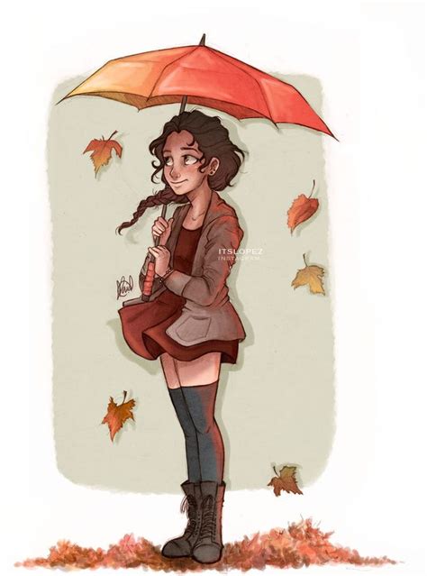 Autumn By Itslopez On Deviantart Drawings Fall Drawings Character