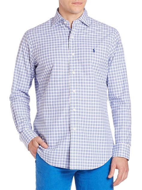 Polo Ralph Lauren Stanton Button Up Shirt In Blue For Men Lyst