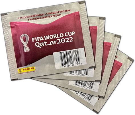 2022 Panini Fifa World Cup Soccer Sticker Album 10 Sticker Packs Co