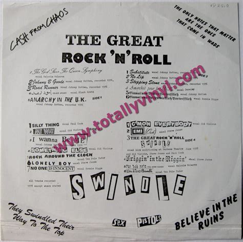 Totally Vinyl Records Sex Pistols The Great Rock N Roll Swindle