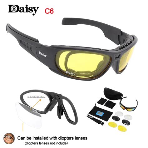 daisy c6 polarized glasses cs army tactical motorcycle hunting shooting airsoft bullet proof