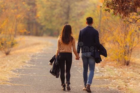 5193 Couple Walking Autumn Leaves Stock Photos Free And Royalty Free