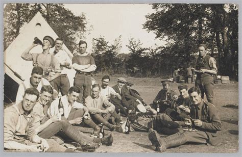 Picture Postcard Showing Recruits In Camp October 1914 Online Collection National Army