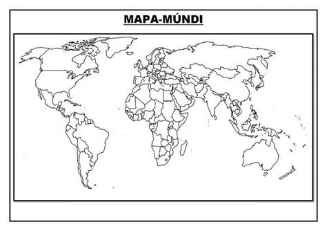 Mapa Mundi Para Colorir Blog Ana Giovanna