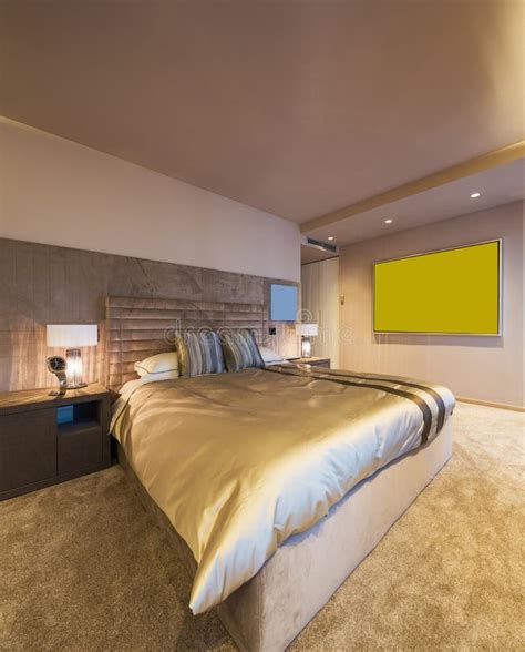 Elegant Bedroom In Designer Apartment Stock Image Image Of Bedroom