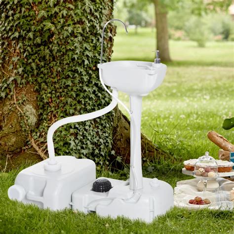 Outsunny Portable Cleaning Portable Hand Wash Sink Outdoor With