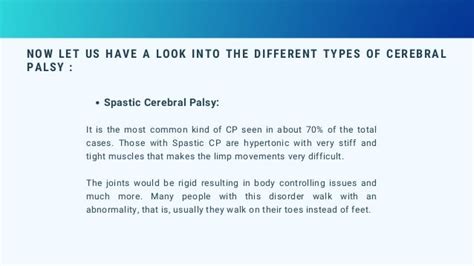 Major Types Of Cerebral Palsy