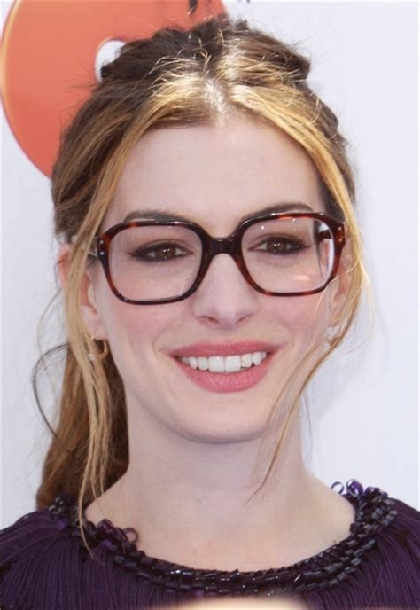 Anne Hathaway Glasses Updo