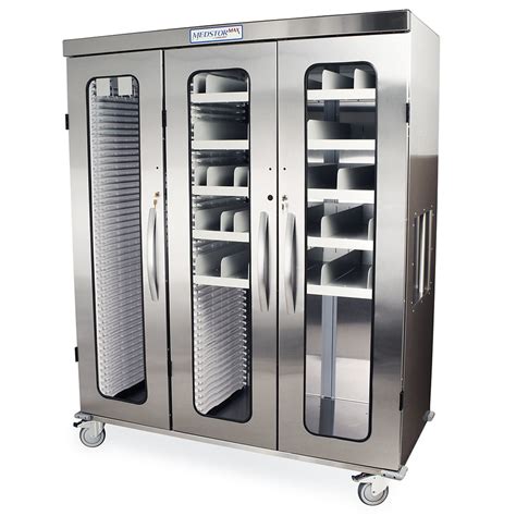 Triple Column Stainless Steel Medical Storage Cabinet With Double Wide