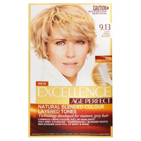 l oreal paris excellence creme age perfect natural blended hair colour 9 13 light creme blonde