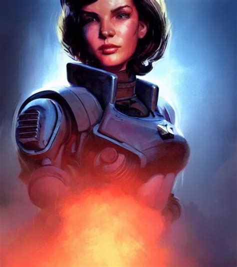 Fallout 5 Concept Art Brunette Female Enclave Officer Stable