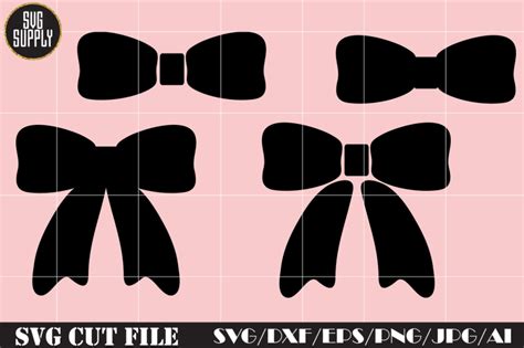 Free Bow Svg Cut File Set Svg Svg Files Design Fonts