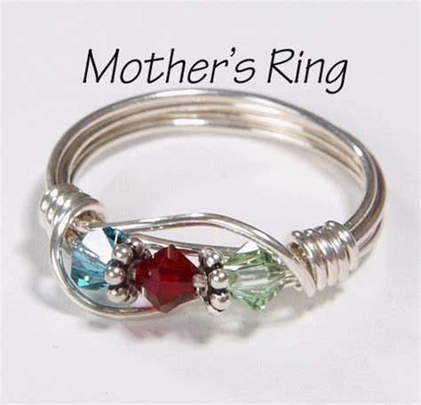 Mothers Ring 3 Birthstones Sterling Silver By Silveradojewelry