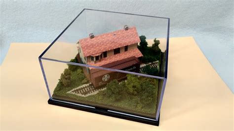Z Scale Train Station Scene Diorama 4 Display Cube Etsy