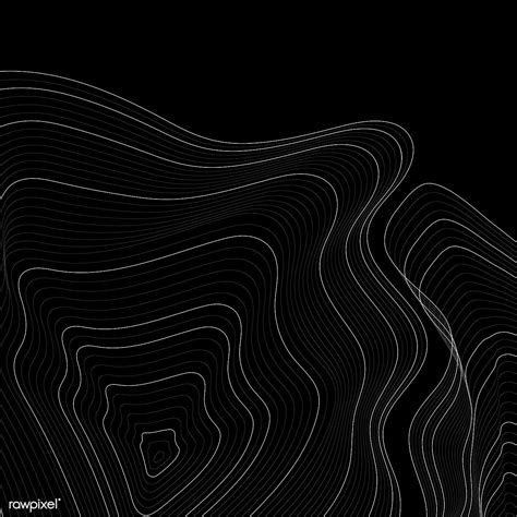 Black And White Abstract Map Contour Lines Background Free Image By