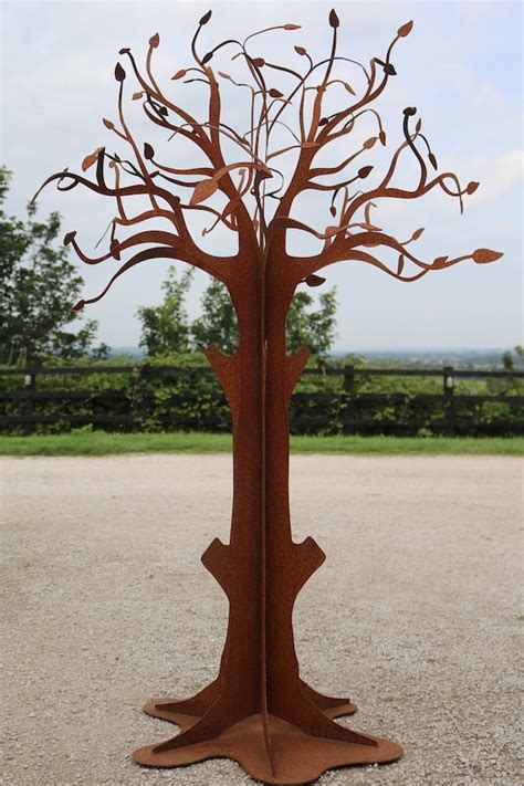 Cortenweathering Steel Tree Sculpture British Made Bespoke Etsy Uk