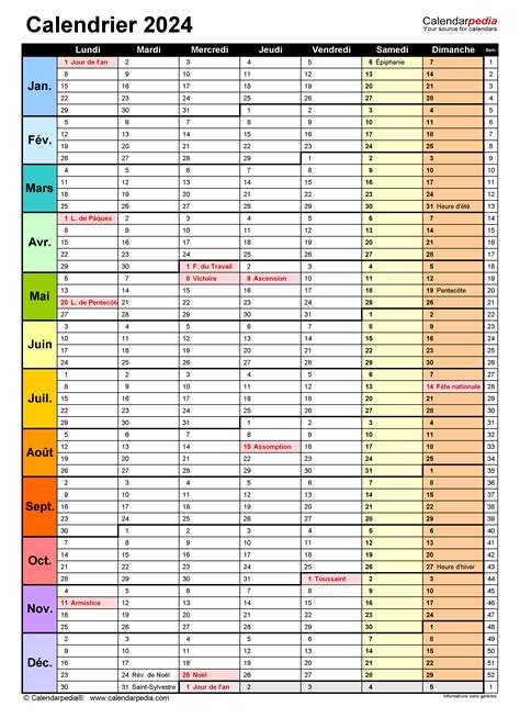 Informasi Tentang Calendrier Excel Word Et Pdf Calendarpedia