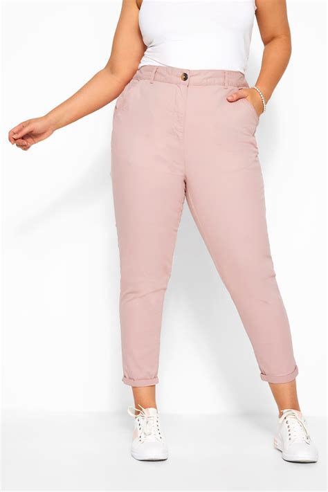 Pantalon Chino Stretch Rose Grande Taille Yours Clothing
