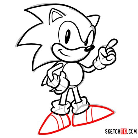 How To Draw Sonic The Hedgehog Sega Games Style Sketchok