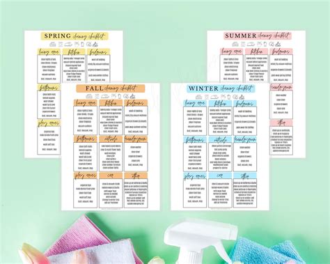 Weekly Cleaning Checklist Printable Letter And A4 Printable Etsy Winter