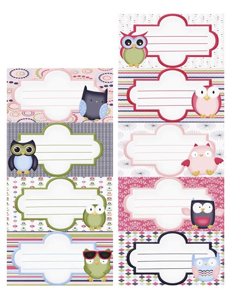 Preschool Printables Free Owl Songs Printable Notebook Labels