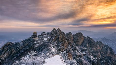 China Laojunshan Temple Sunset Beauty 2017 Bing Wallpaper
