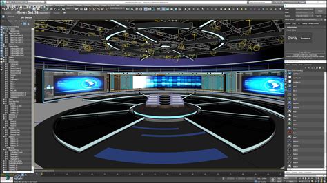 Artstation Virtual Tv Studio News Set 31 Resources New Set Post