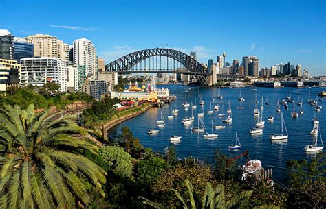 Aerial View Of Sydney Harbour Destination Nsw Baie Australie