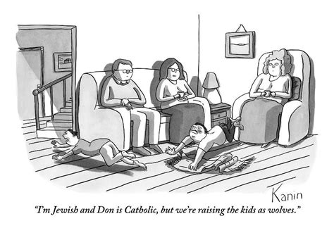 Three People Are Sitting In A Living Room By Zachary Kanin Cartoon
