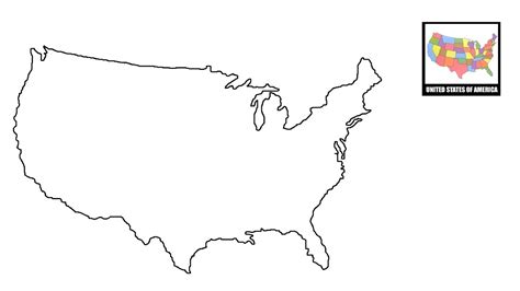 How To Draw Map Of Usa United States Map Youtube