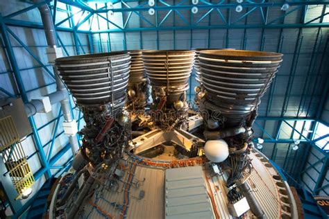 Saturn V Rocket Engine Kennedy Center Editorial Stock Photo Image Of