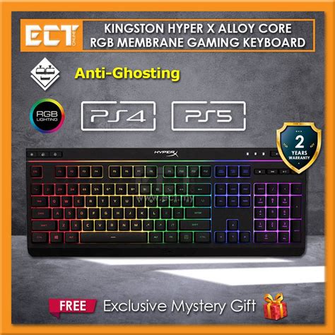 Kingston Hyperx Alloy Core Rgb Membrane Gaming Keyboard Hx Kb5me2 Us