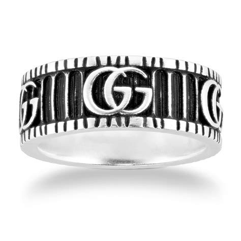 Gucci Gg Marmont Sterling Silver Ring Ybc551899001 Mappin And Webb