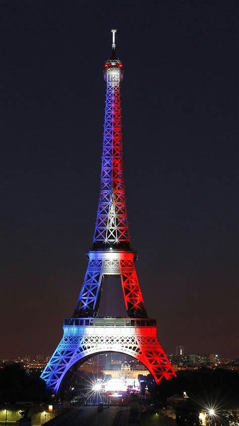 Tour Eiffel Bleu Blanc Rouge Vacances Guide Voyage