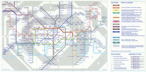 London Underground Tube Map Fare Zones Shown December Old Vintage Sexiz Pix