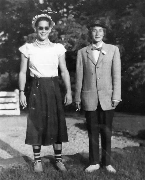 my grandma and grandpa dressed as each other for a party early 1950s oldschoolcool