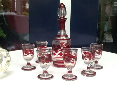 Bohemian Decanter With 6 Glasses Catawiki