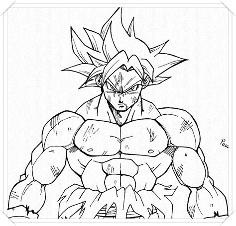 Goku Fase 4 Imagenes Para Colorear Theneave