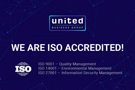 We Are Iso Accredited United Business Group