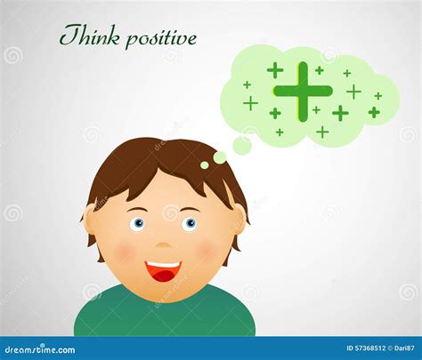 Think Positive Stock Illustration Illustration Of Idea 57368512