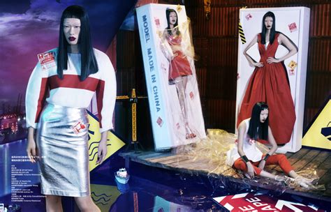 Shxpir Shoots Models Made In China For Harpers Bazaar