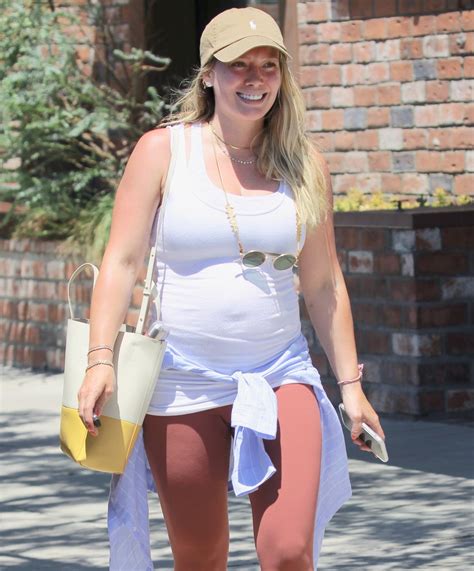 Pregnant Hilary Shows Off Her Baby Bump After Workout Pics