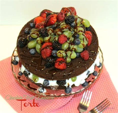 Layered Dark Chocolate Torte Cake Recipe With Fresh Fruit Endeavor Cake
