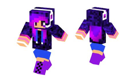 Cute Purple Girl Update Skin Minecraft Skins