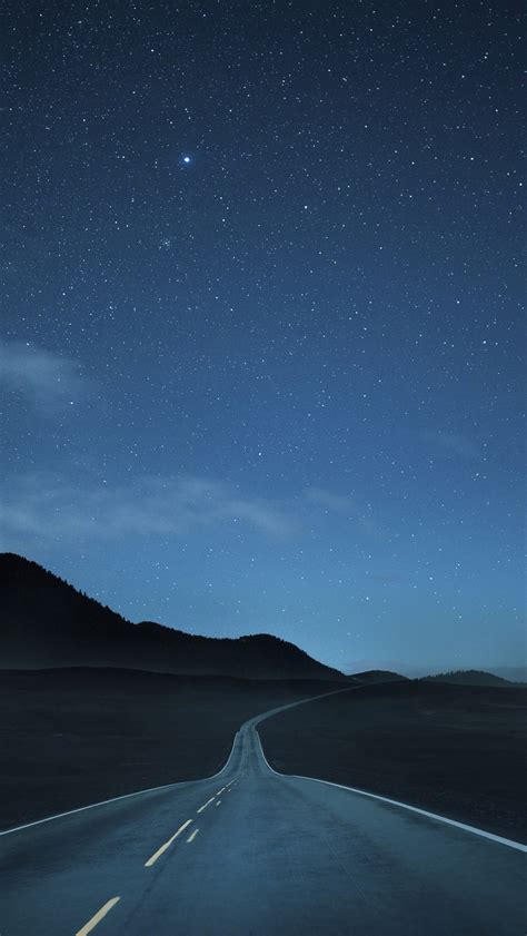 1082x1920 Lonely Road At Night 1082x1920 Resolution Wallpaper Hd