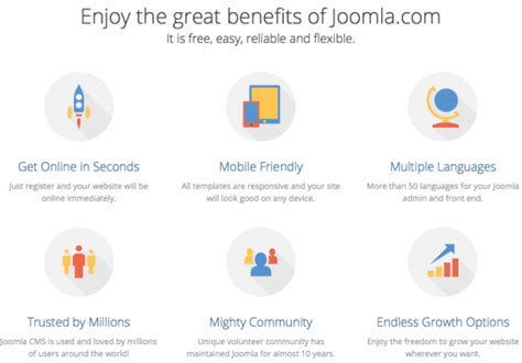 Create Free Joomla Website at Joomla.com