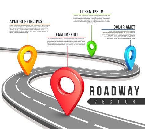 Street Road Map For Vector Business Infographics Design By Microvector